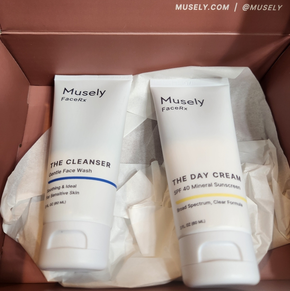 NIB Musely Day Cream & Cleanser set